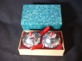 Washington D.C. Salt &amp; Pepper Shakers Silver Tone Red With Box - £15.76 GBP