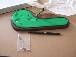 Vintage 1983 Earth One Wood Products Mini Golf Putting Green Pen Holder Orig Box - £28.21 GBP