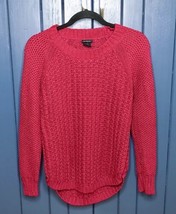 Calvin Klein Reddish Pink Shimmery Wide Knit Sweater Size Large - £10.12 GBP
