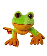 Ganz Lil Kinz Green Gold Tree Frog Plush Stuffed Animal HS109 6.5&quot; - $14.89