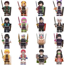 Demon Slayer Corps Tanjiro Inosuke Tengen Uzui Kyojuro Sanemi 16pcs Minifigures - £25.17 GBP