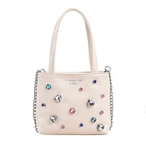 Y2k Versatile Handbag Chain Crossbody  Bag 2023 New Colorful Rhinestones Gemston - £62.36 GBP