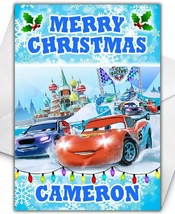 DISNEY CARS Personalised Christmas Card - Disney Christmas Card - $4.10