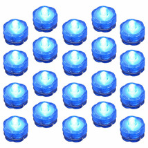 20 Pack Blue Submersible Waterproof Underwater Battery LED Tea Light Wed... - $30.99