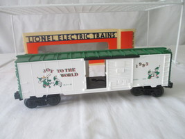 Lionel Christmas Box Car 6-19922, 1993, O Gauge, 3 Rail Track, White - $40.00