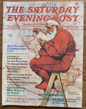 Saturday Evening Post Magazine Dec 25, 1976 Norman Rockwell Santa Claus Cover  - £17.57 GBP