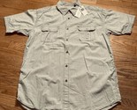 NWT PJ Mark XL Short Sleeve Check Grid Cotton Casual 2 Pockets Y2K - $14.85