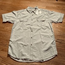 NWT PJ Mark XL Short Sleeve Check Grid Cotton Casual 2 Pockets Y2K - £10.59 GBP