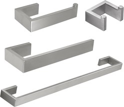 Besy 4 Piece Bathroom Accessories Set (Towel Bar, Hand Towel Holder Towe... - $57.99