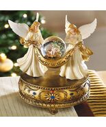 Musical Angels and Baby Jesus Snow Globe Christmas Tabletop Holiday Home... - $485.99 MXN