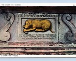Bas Relief Golden Dog Le Chien D&#39;Or Quebec CIty Canada WB Postcard L14 - $4.90