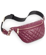 Steve Madden Womens Red Wine Faux Leather Quilted Belt Bag Fanny Pack OS - £21.97 GBP