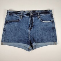 Wild Fable size 16/33R Highest Rise Mom Blue Denim Shorts 100% Cotton  - £11.06 GBP