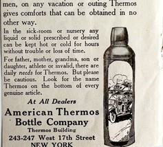 1911 Thermos The Bottle Advertisement Antique Ephemera American New York - £7.97 GBP