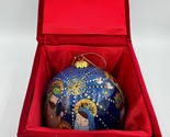 Li Bien Glass Nativity Christmas Ornament boxed Pier One 2011 - £15.28 GBP