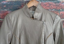 NEW Abandon Womens Moto-Style Frankie Italian Lamb Leather Jacket Size L... - £49.33 GBP