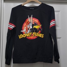 Looney Tunes Bugs And Daffy Black Pullover Sweatshirt Juniors Sz Large 11 / 13 - £14.22 GBP