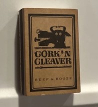 Cork &#39;N Cleaver Beef &amp; Booze Matchbook Cover - £4.45 GBP