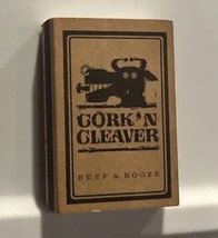 Cork &#39;N Cleaver Beef &amp; Booze Matchbook Cover - $5.69