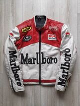 Vintage Marlboro Racing Leather Motorcycle Jacket - $213.40