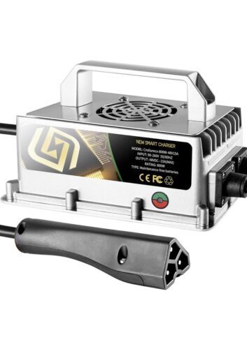 48 Volt 15 AMP Golf Cart Smart Battery Charger for EZGO TXT RXV IP67 ETL... - $79.19