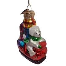 Thomas Pacconi Museum Series Christmas Polar Bear Santa Sleigh Gifts Ornament - £10.31 GBP
