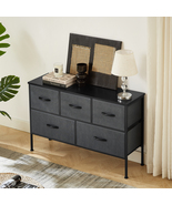 Dresser for Bedroom with 5 Drawers Wide Chest of Drawers Fabric Dresser  - $79.99