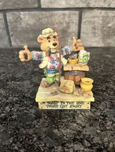 Enesco Moose Creek Crossing “A Toast to the One That Got Away” 1996 Bear #188379 - £10.47 GBP