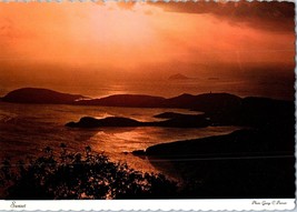 Sunset as seen from the top of the St Thomas Tramway Virgin Islands Postcard - £5.47 GBP