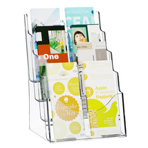 VEVOR Acrylic Brochure Holder 8.5 x 11", 4-Tier Acrylic Literature Displ... - $21.99