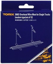 TOMIX 3003 Overhead Wire Mast for Single Tracks Modern Type/12-Piece Set Hobby - £14.99 GBP