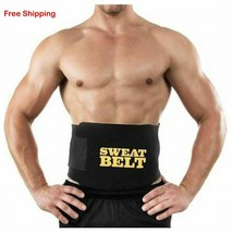Unisex Sweat Belt Waist Trimmer Belt Sweat Band Wrap Tummy Fat Loss (Pack of 1) - £15.19 GBP