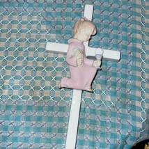 Vintage 1985 Girl&#39;s First Communion Cross Fine Porcelain By Roman, Inc. - £11.70 GBP