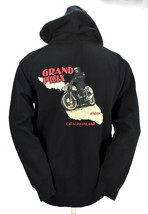 Cafe Racer Motorcycle Catalina Grand Prix Black Zip Up Hoodie Medium - $39.55