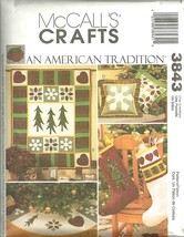 McCall's Sewing Pattern 3843 An American Tradition Applique Quilted Christmas  - $8.96