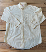 Brooks brothers Men’s long sleeve button up shirt Size 16-2/3 Yellow Che... - £12.45 GBP
