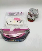 Hello Kitty Sanrio Collection Holo Fanny Pack Bath Headband Can Case 3 Item Set - £50.98 GBP