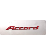 HONDA ACCORD  3D Red Script Mini  Plate  4" x 12"- Self Adhesive - $38.61