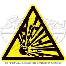 EXPLOSIVE ESPLOSIVO Warning Safety Explosion Danger Segno 100mm Vinyle A... - $3.43
