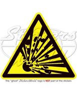 EXPLOSIVE ESPLOSIVO Warning Safety Explosion Danger Segno 100mm Vinyle A... - $3.43