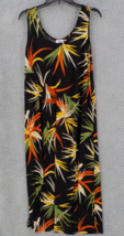 Jostar Slinky Tank Dress M Multicolor Leaves Sleeveless Poly Spandex Knit Nwot - £31.96 GBP