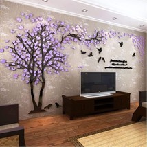 Acrylic 3D Tree Wall Stickers DIY Crystal Wall Decal Wall Murals for Living Room - £47.18 GBP