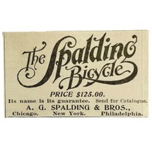 Spalding Bicycles 1894 Advertisement Victorian LB Manufacturing Bikes # ... - $12.50