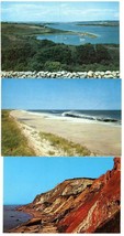 3 Postcards Scenic Views Martha&#39;s Vineyard Island Menemsha Pond Gay Head Cliffs - £3.55 GBP