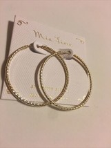 Mia Fiore MADE IN ITALY .925 Sterling Silver Hoop Earrings 1.3/4&quot; NEW - £66.41 GBP