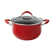 Pioneer Woman ~ Red Speckled ~ Nonstick ~ 5.5 Quart ~ Dutch Oven Pot wit... - £41.11 GBP