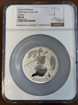 2022P- Tuvalu- Gods of Olympus- Athena- 5oz Silver- NGC- MS70 - $10,349.23 MXN