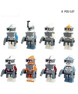 8Pcs Captain Rex Fox Wolffe White Clone Trooper Star Wars Clone Wars Min... - $23.22 CAD