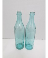 Soda Bottle - CLICQUOT CLUB Registered Trademark Blue Glass Embossed Let... - £13.70 GBP