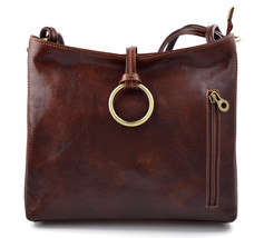 Leather women handbag shoulder bag women purse luxury bag brown women ha... - $160.00